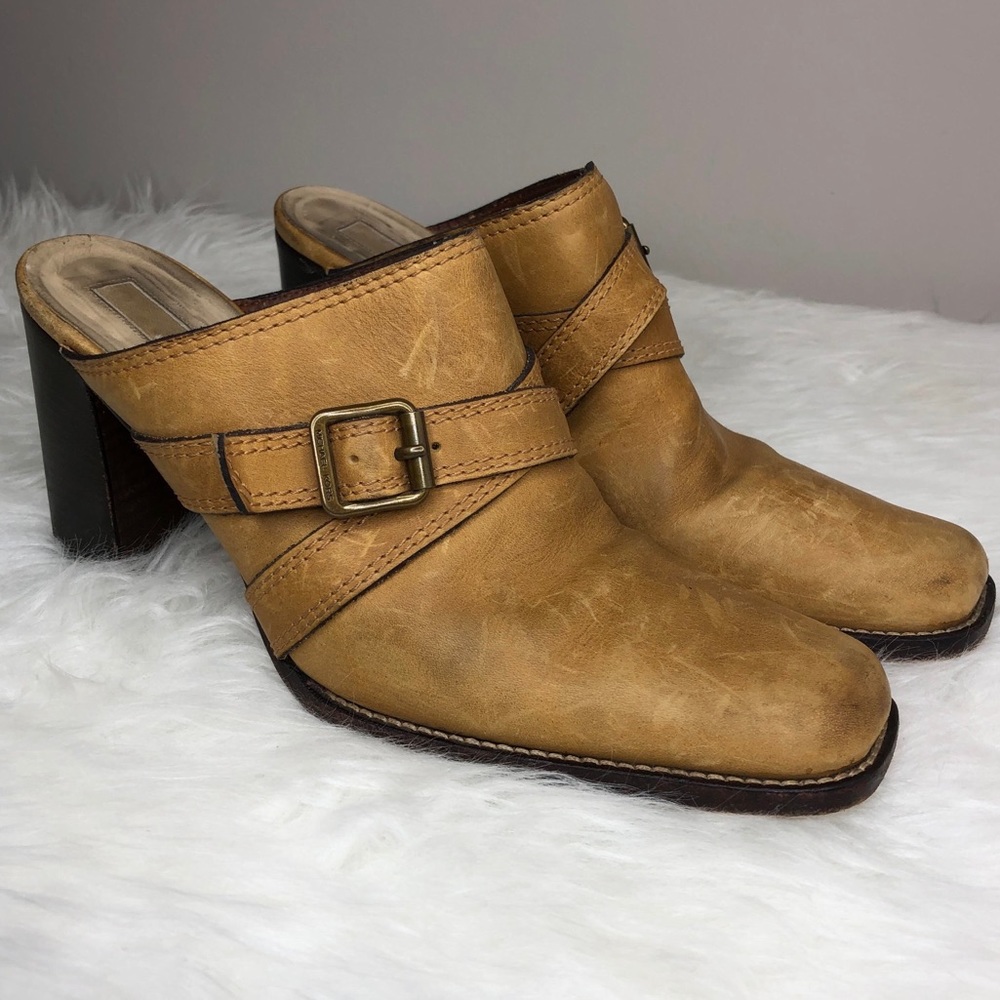 MICHAEL KORS leather slip-on heels mules, size 8.5